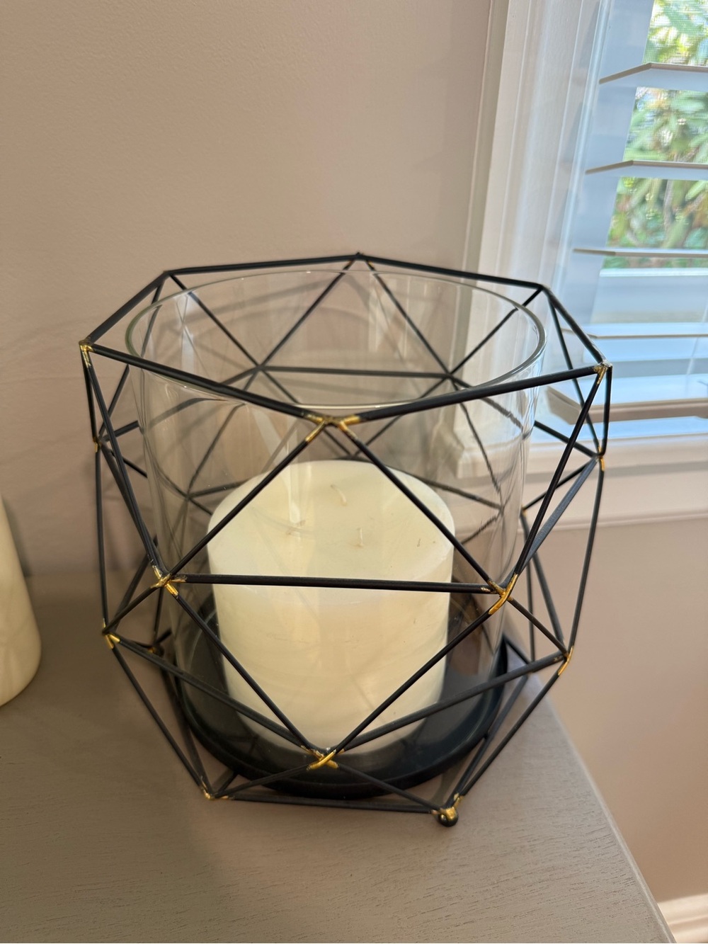 West Elm Geometric Hurricane Candle - Picture 5 of 7